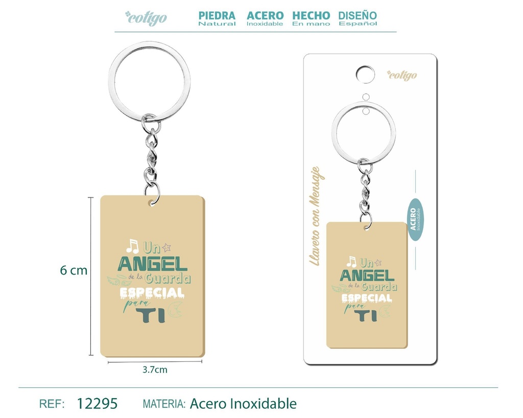 Llavero con mensaje colorido con accesorio de acero - Accesorios y llaveros