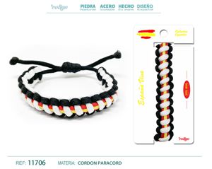 Pulsera paracord con bandera española - Joyería temática