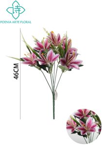 Ramo de lirios 3D 6 cabezas F0669 - Ramos de flores para decoración