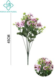 Ramo de crisantemos de tela 9 cabezas - Ramos de flores para decoración