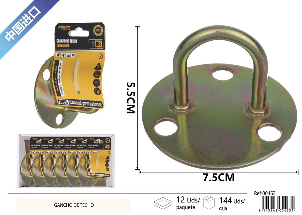 Gancho de techo redondo de calidad premium - Accesorios de ferretería