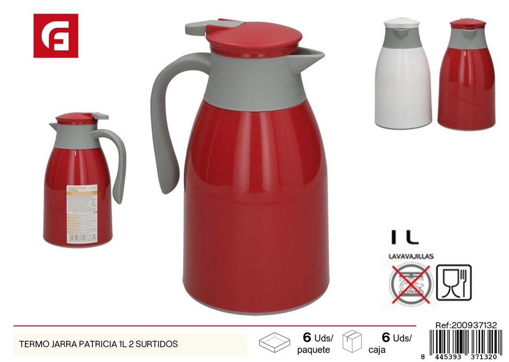 Thermos estilo jarra de 1L 2 surtidos - Utensilios de cocina