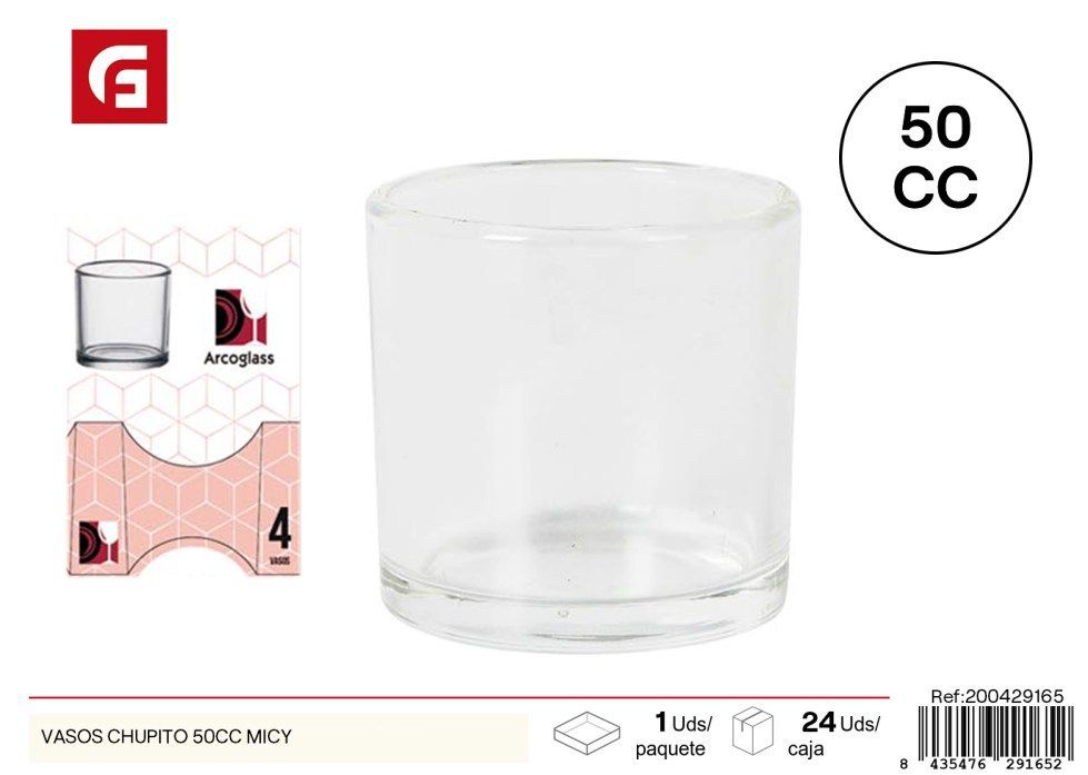 Vasos chupito 50 cc - Vasos de cristal