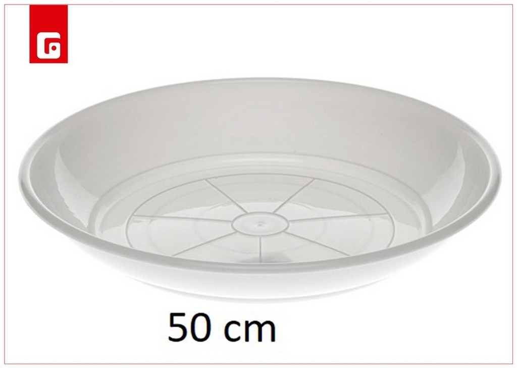 Plato para maceta 50 cm blanco - Macetas decorativas