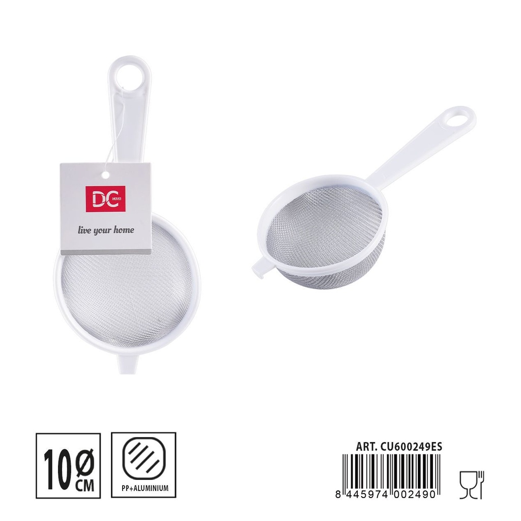 Colador de plástico 10x20.5 cm - Utensilios de cocina y coladores