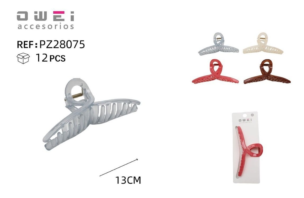 Pinza de pelo 13CM 12/U PZ28075 OW - Accesorios para el cabello