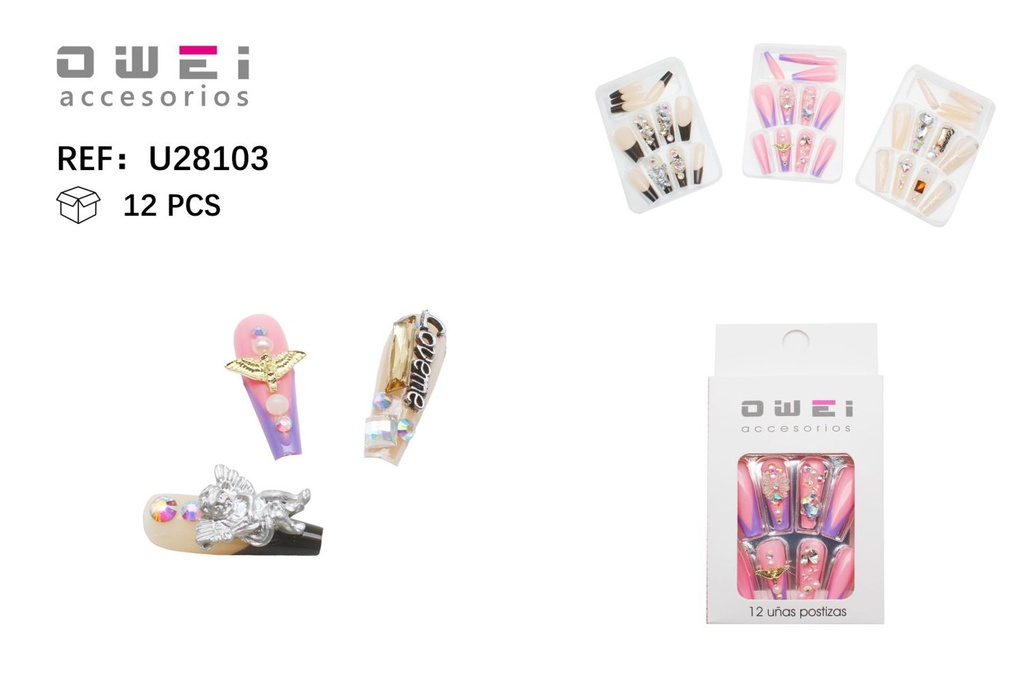 Uñas postizas 12/U U28103 OW - Uñas decorativas