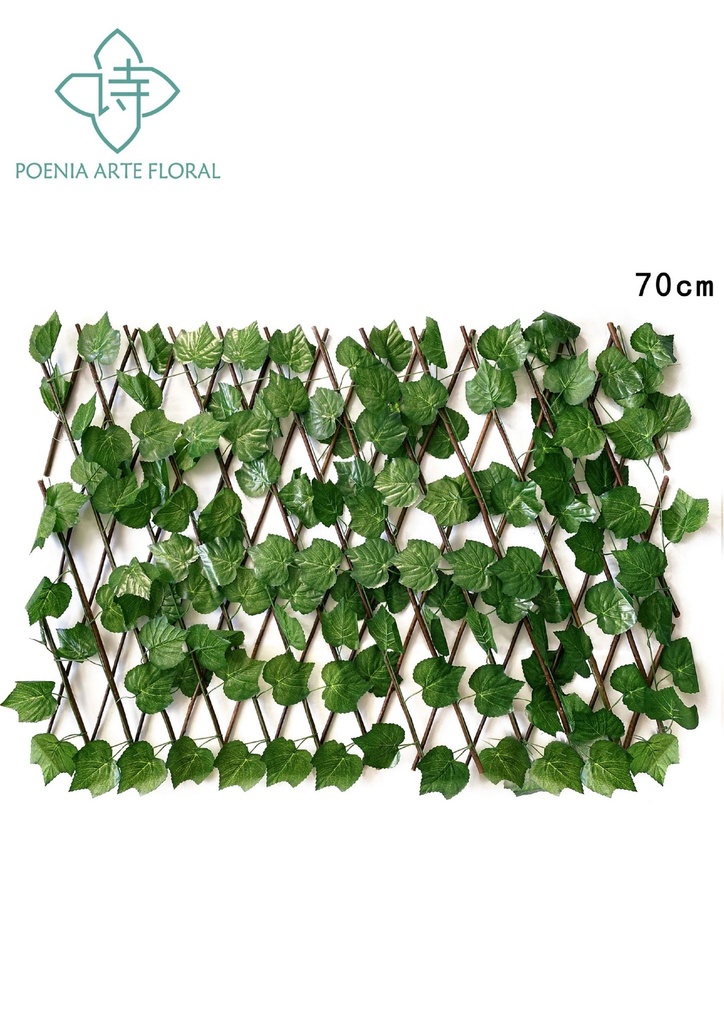 Rama decorativa de flores artificiales - Valla con hojas 70 cm