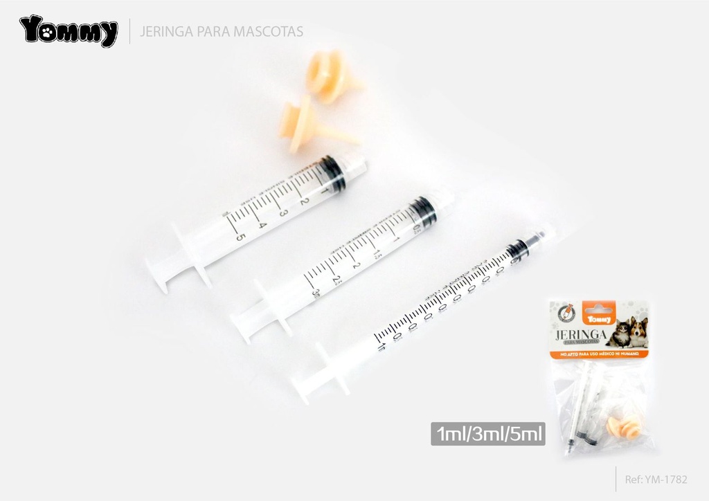 Jeringa para mascotas 1ML/3ML/5ML - Utensilio veterinario mixto
