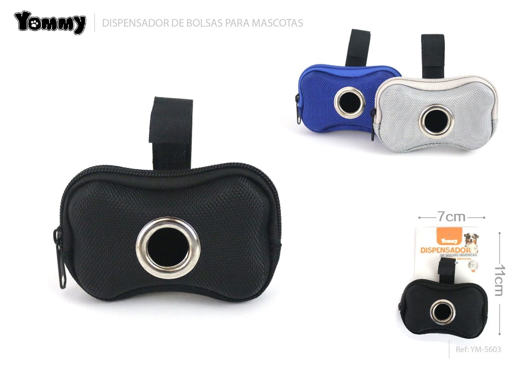 Portabolsas de basura en forma de hueso 11x7x4 cm - Accesorios para mascotas