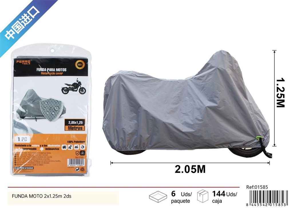 Funda moto 2x1.25 m - Ferretería y accesorios de coche