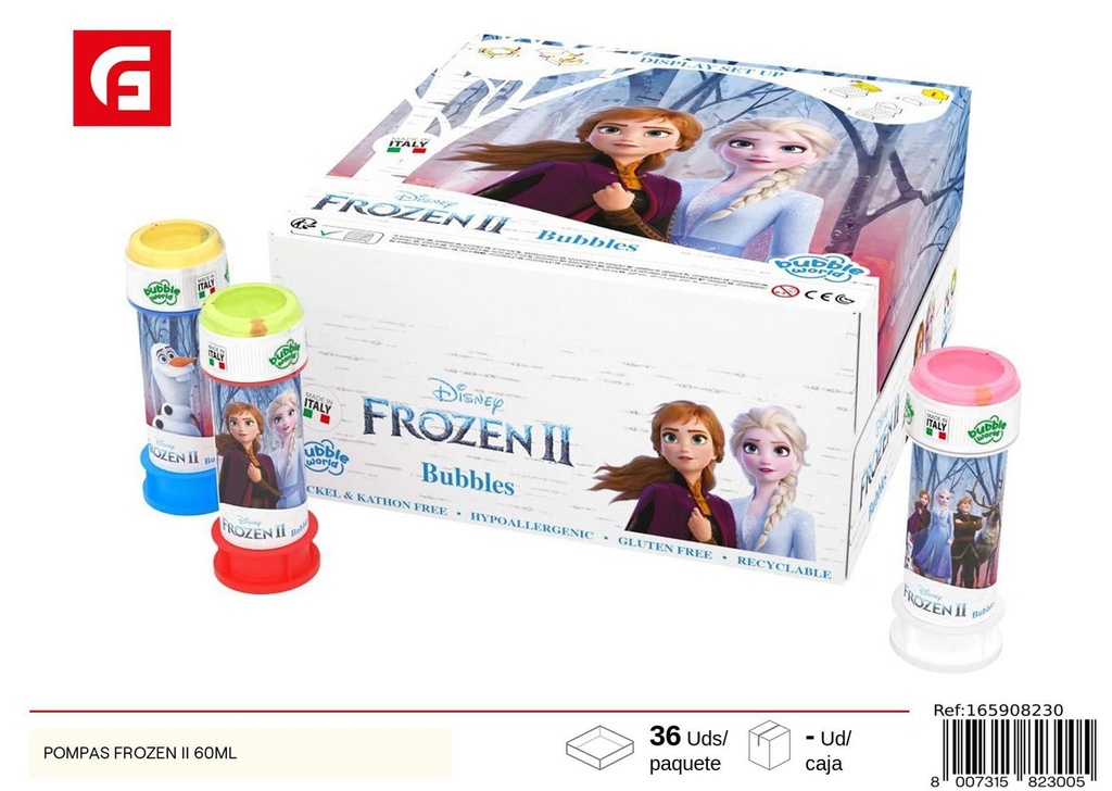 Pompitas Frozen II 60ml - Juguetes de pompas
