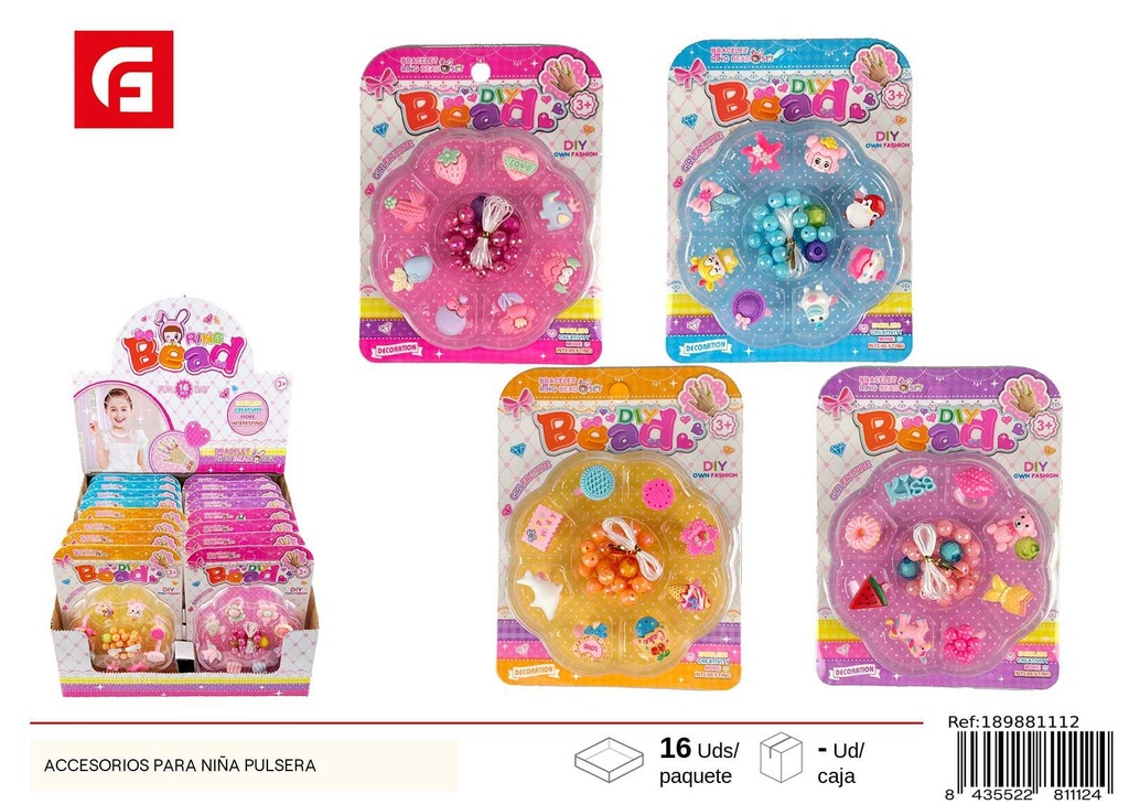 Pack de cuentas de anillos para niñas - Juguetes creativos