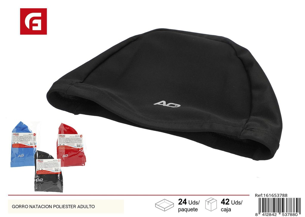 Gorro de natación de poliéster para adultos - Equipamiento acuático