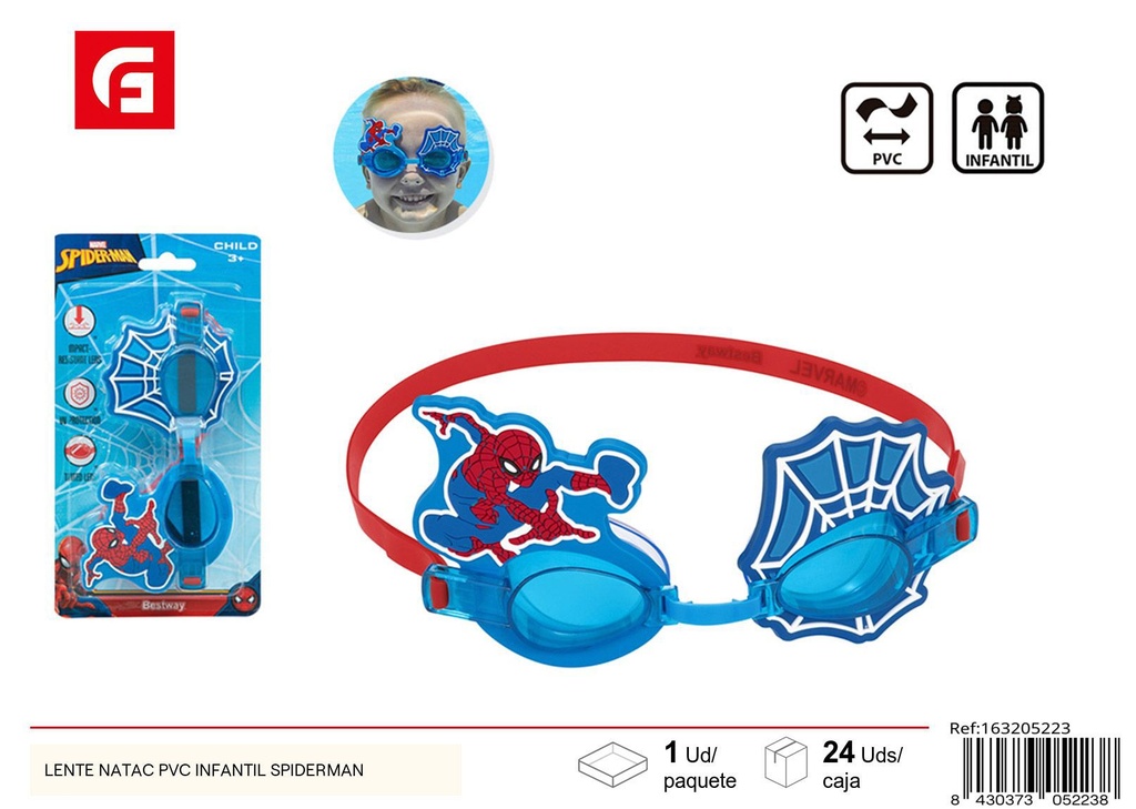 Lentes de natación PVC infantil Spider-Man - Equipamiento de natación