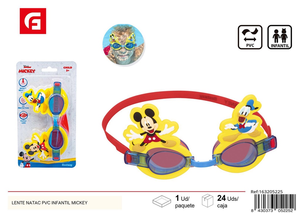 Lentes de natación PVC infantil Mickey - Equipamiento de natación