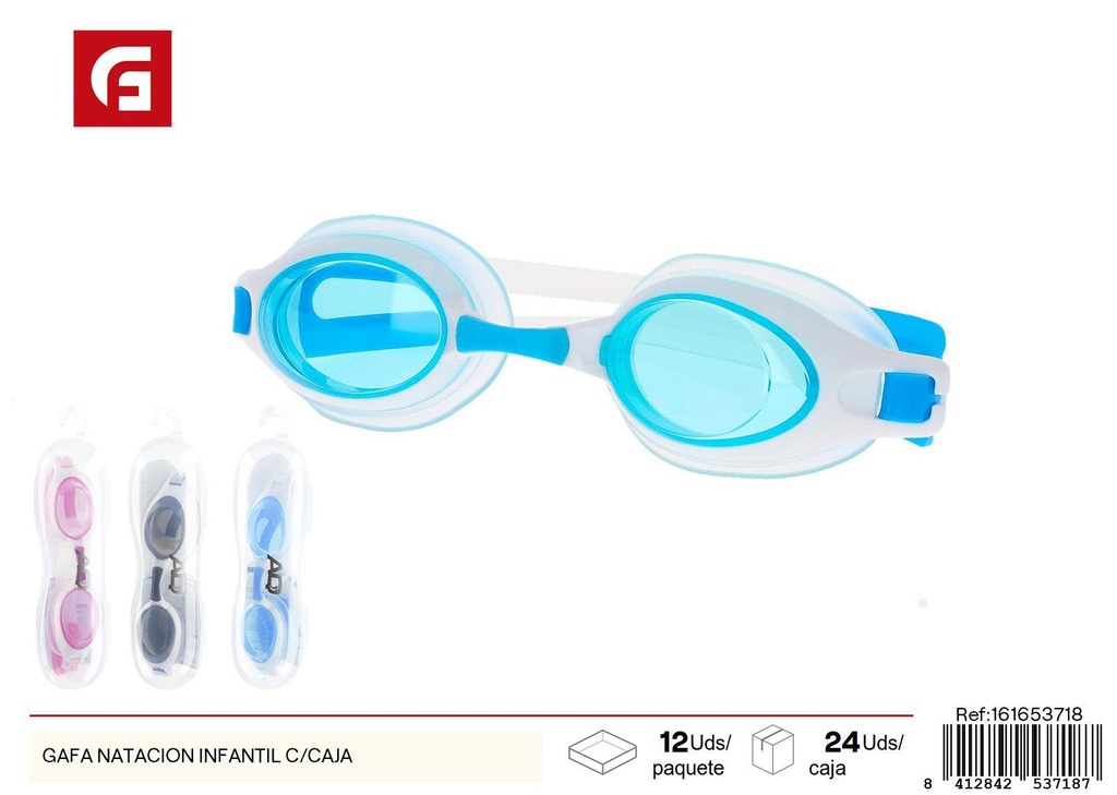 Gafa de natación infantil con caja - Equipamiento acuático