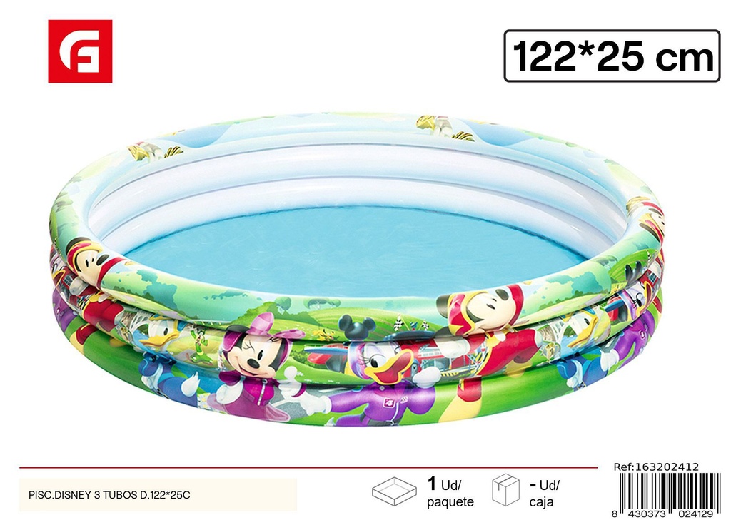 Piscina Disney 3 tubos D.122x25 cm - Juguetes de verano