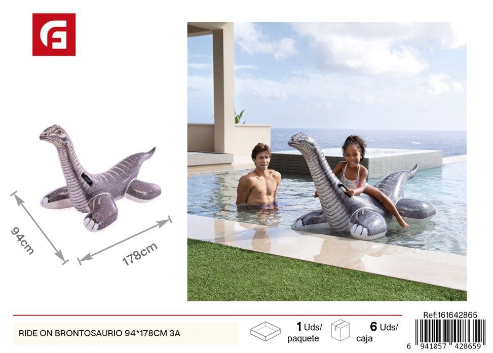 Ride on brontosaurio 94x178 cm +3 años - Flotador para niños