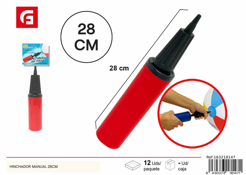 Hinchador manual 23 cm - Utensilios y herramientas para el hogar