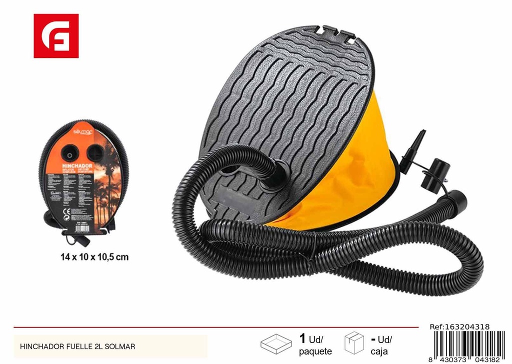 Hinchador de fuelle 2L Solmar - Infladores y textiles para el hogar