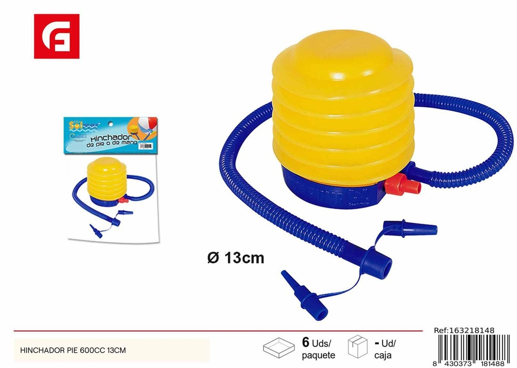 Hinchador de pie 600 cc 13 cm - Accesorios para piscina