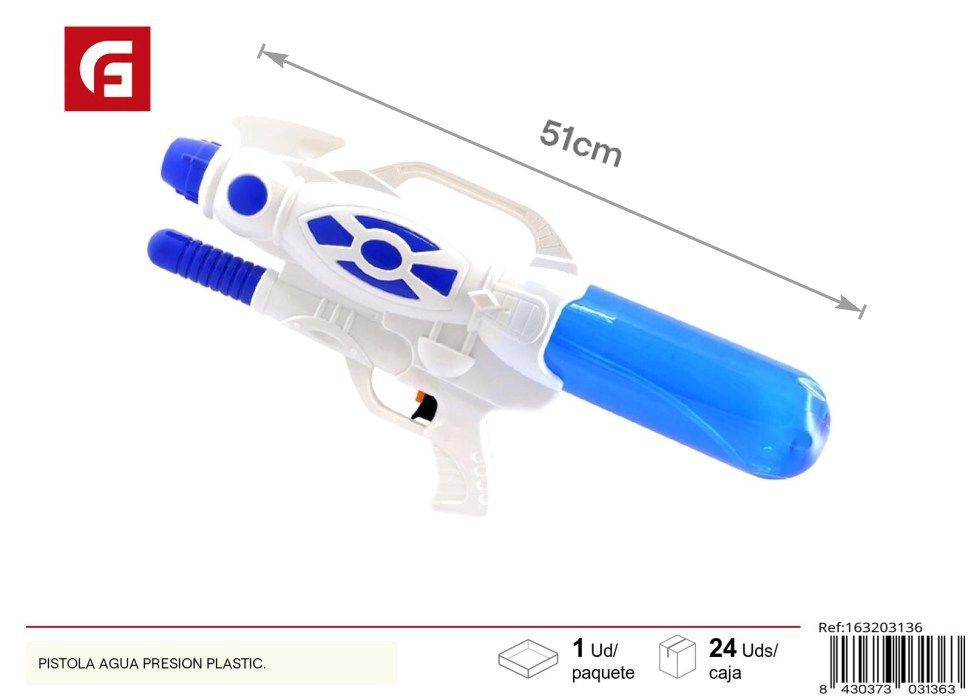 Pistola de agua presión plástico - Juguetes de verano