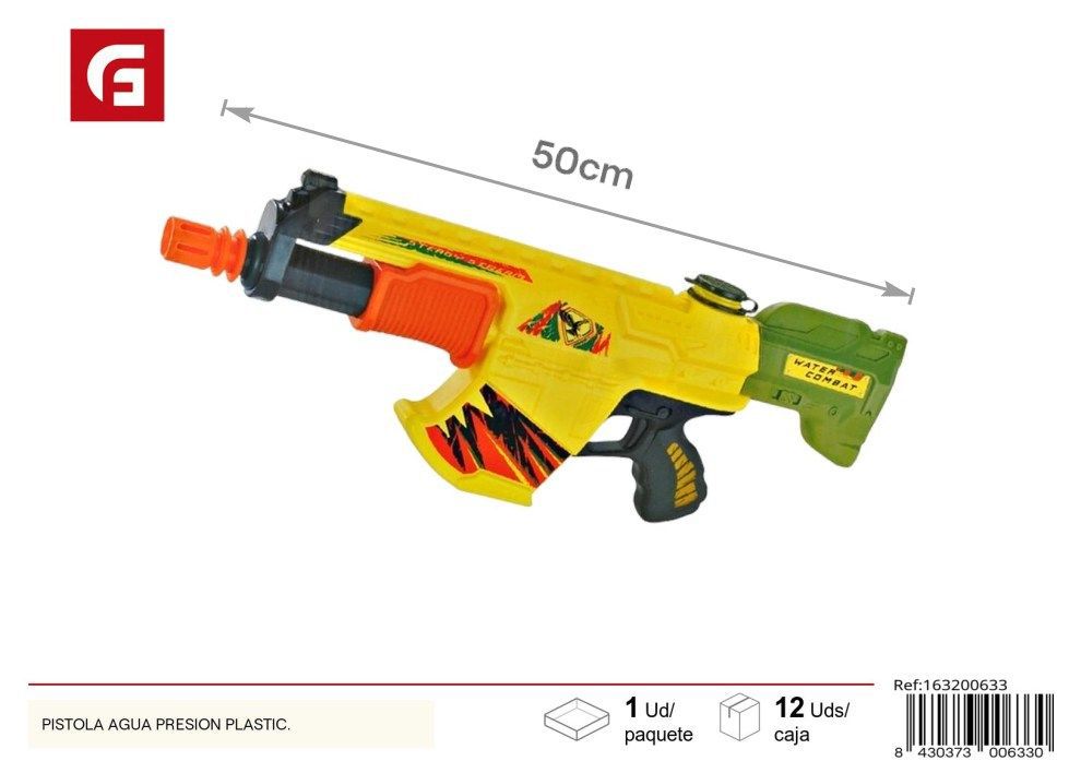 Pistola de agua presión plástico - Juguetes de verano