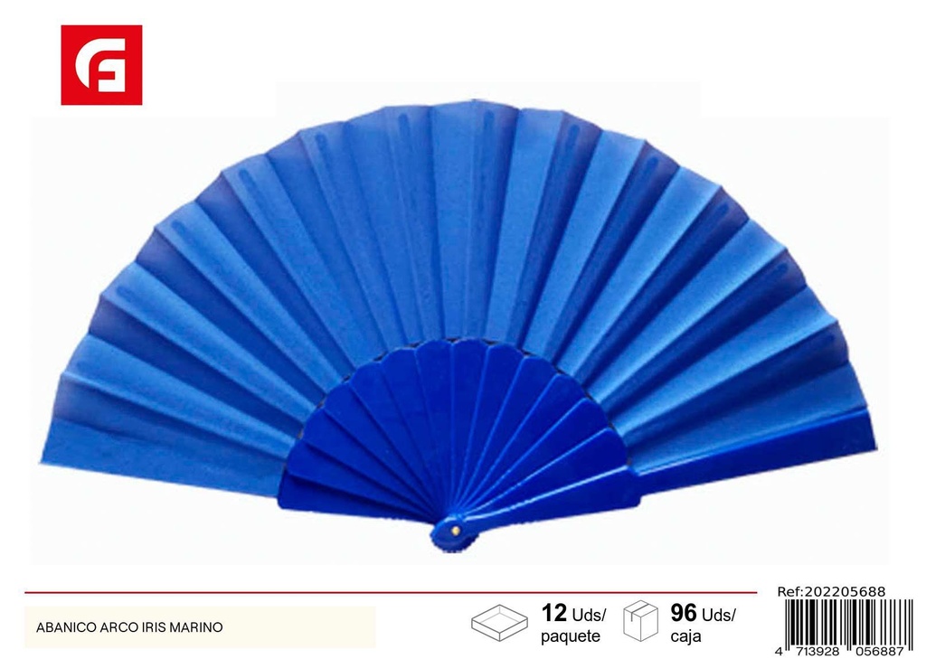 Abanico arco iris marino - Accesorios de verano y abanicos