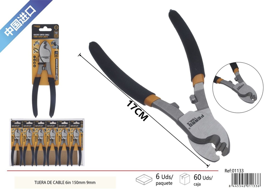 Tijera de cable de 6 pulgadas 150 mm - Herramientas eléctricas
