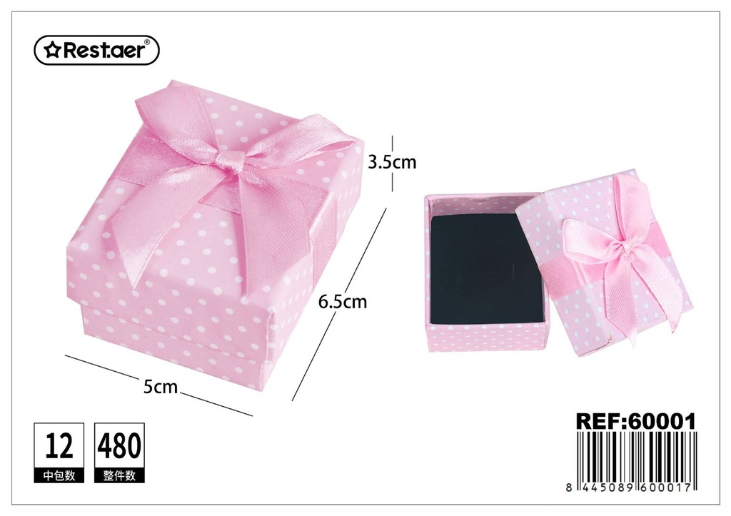Caja de regalo cuadrada 6.5*5.5*3.5 cm - Artículos de regalo