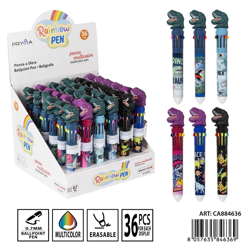 Bolígrafo de 10 colores 0.7mm - Herramientas de escritura y papelería