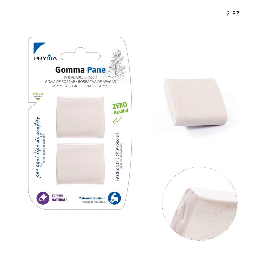 Goma de borrar blanca 2 piezas - Papelería escolar y útiles de oficina