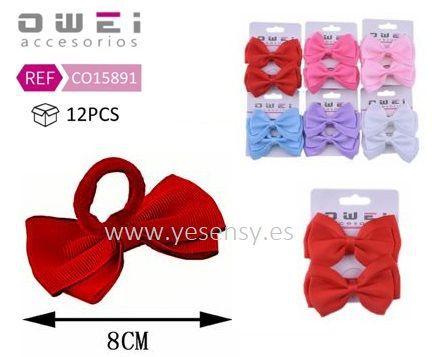 Lazo con gomas 12 unidades CO15891 - Accesorios de pelo y moda