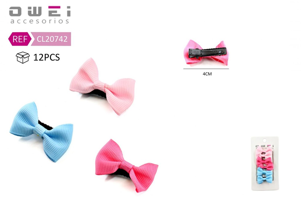 Pinza de lazo 12 unidades CL20742 - Accesorios de pelo y moda