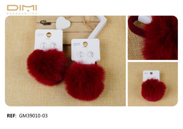 Goma pompón 12 unidades GM39010-03 - Accesorios de pelo y moda