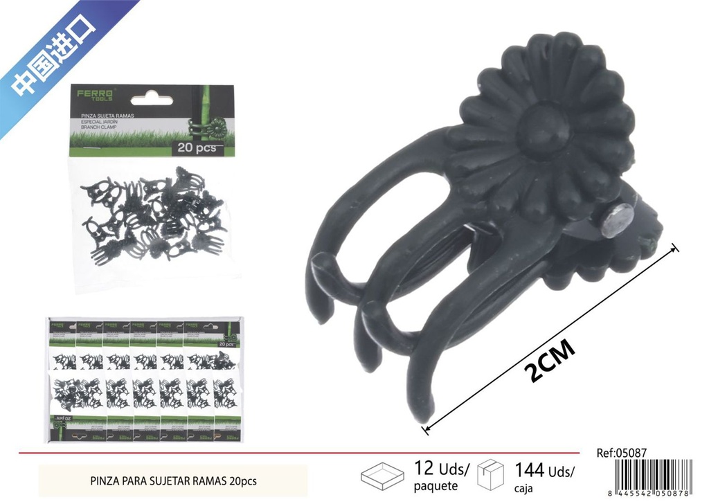 Pieza de sujeción para ramas 20 piezas - Accesorios de jardinería