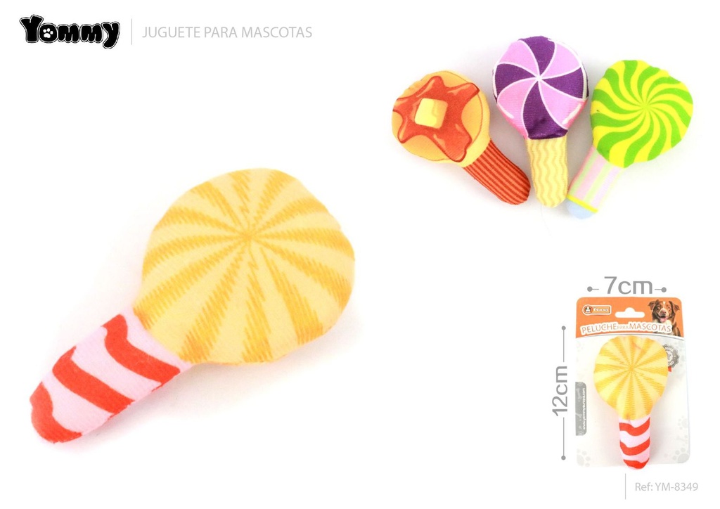 Juguete peluche chupa chups 12*7 cm - Juguetes para mascotas