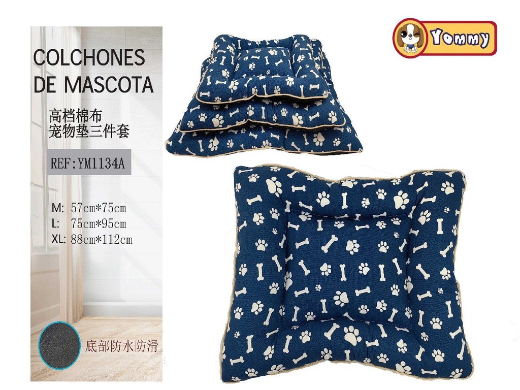 Colchoneta de perro de algodón grueso 3 piezas - Accesorios para mascotas y confort