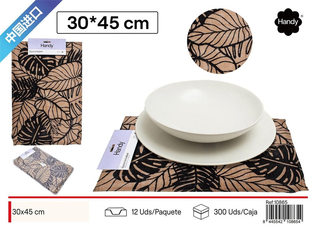 Salvamantel de lino estampado 30*45 cm - Textil para el hogar y salvamanteles
