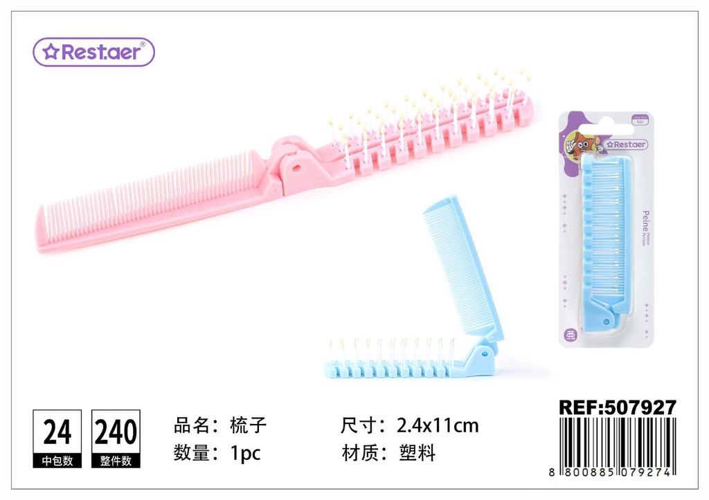 Peine plegable 11*2.4cm - Accesorios de belleza y peines