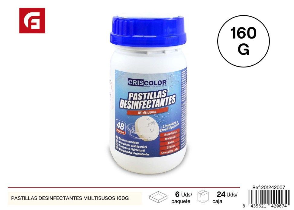 Tabletas desinfectantes multiusos 160 g - Productos de verano