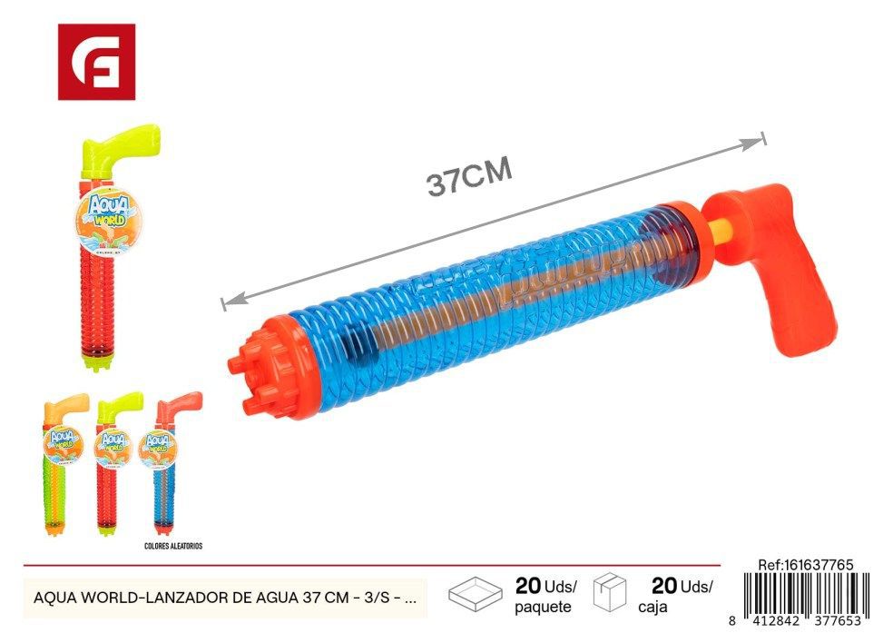 Lanzador de agua Aqua World de 37 cm - 3 modelos - 20 unidades