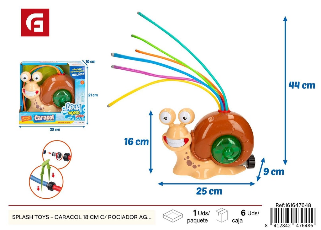 Splash Toys - Caracol 18 cm con rociador de agua