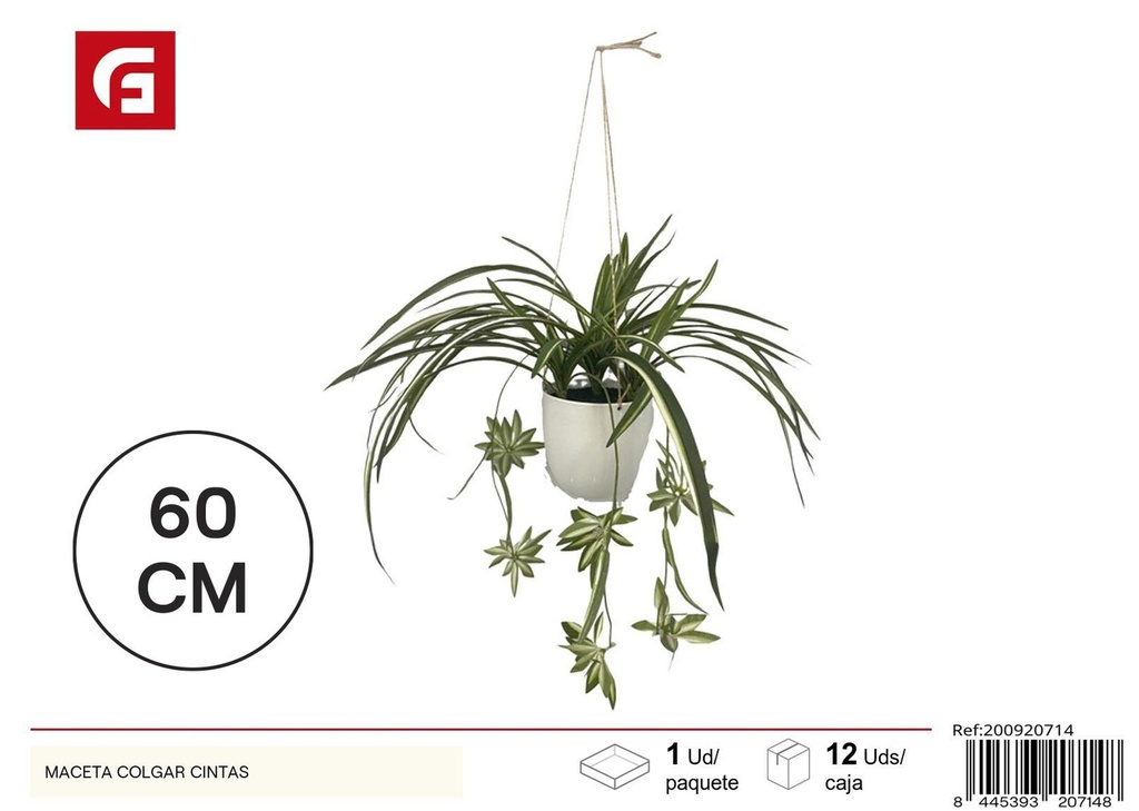 Maceta colgante con cintas - Accesorios de jardinería