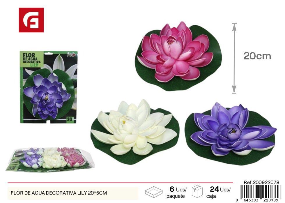 Flor de agua decorativa lily 20x5 cm - Adornos para estanques y jardines