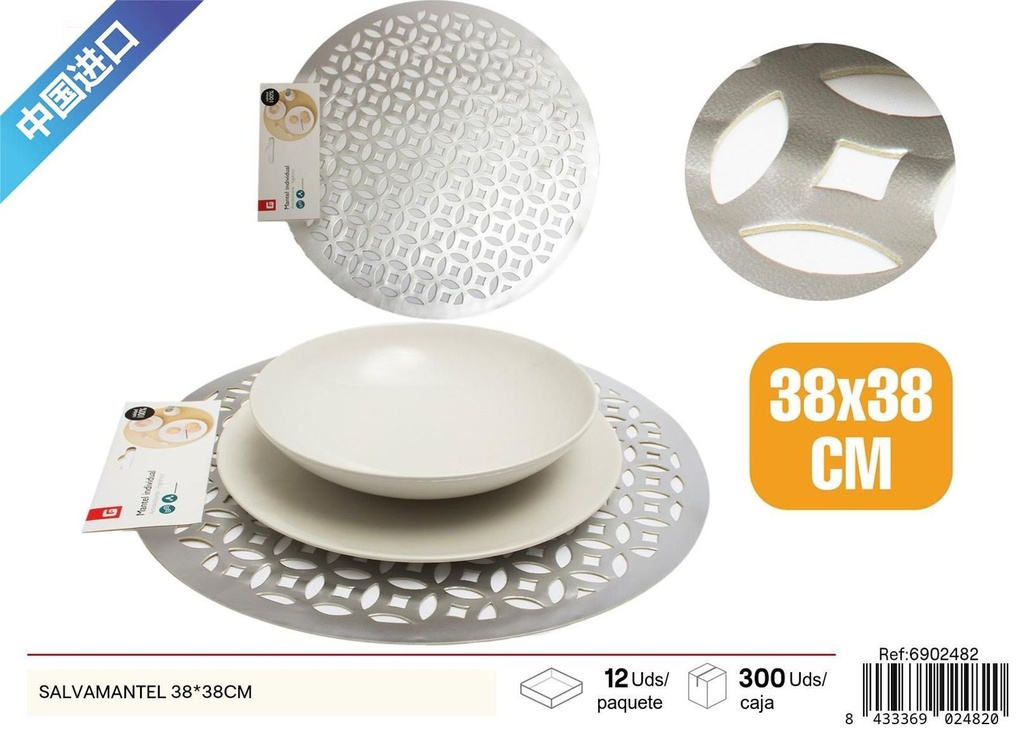 Salvamantel redondo PVC 38x38 cm - Elementos decorativos para la mesa
