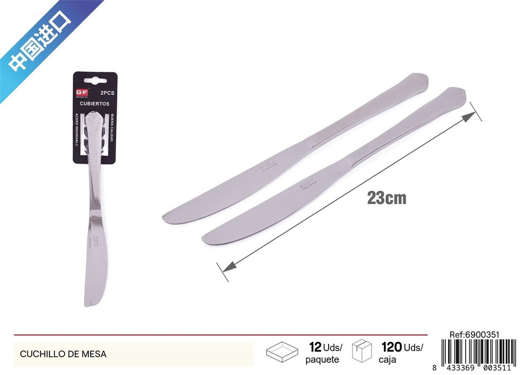 Cuchillo de mesa - Accesorios de cocina clave