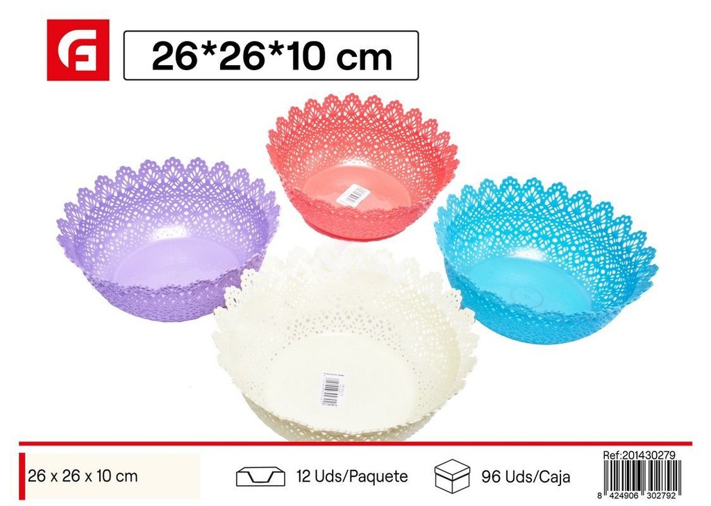 Cesta de plástico 26*26*10 - Almacenamiento y organización