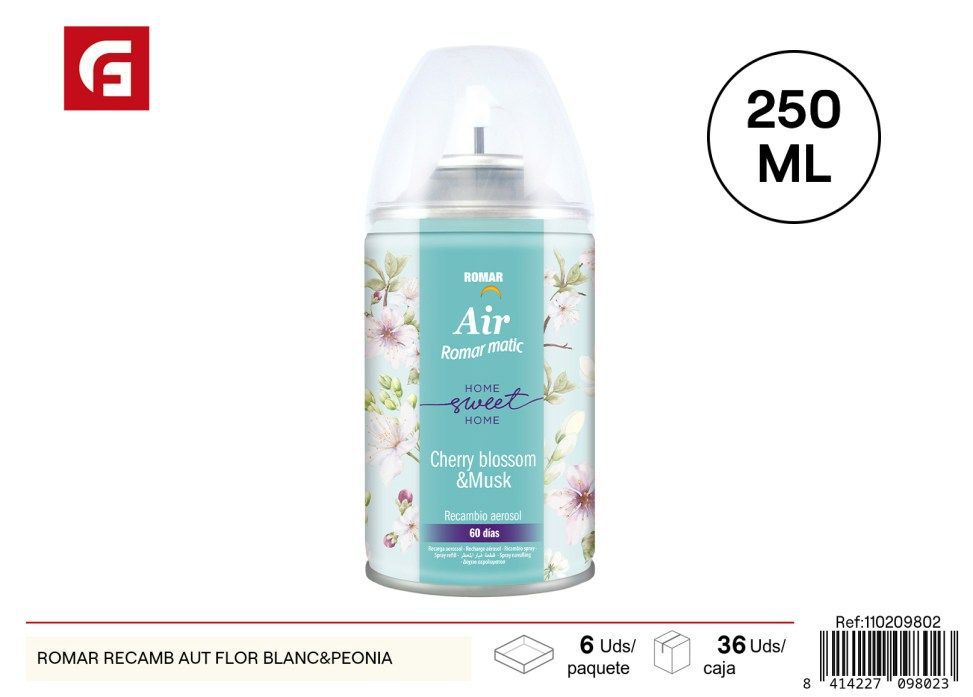 Recambio de aromatizante para coche flor blanca y peonía - Ambientadores para autos